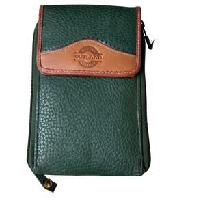 Outland Rugged Leather Purse Handbag Clutch Wallet Green Brown Earthy Hippi READ